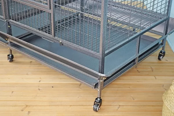 Cage with Center Divider for Bird Parrot Aviary W64xD32xH73 New - Image 5