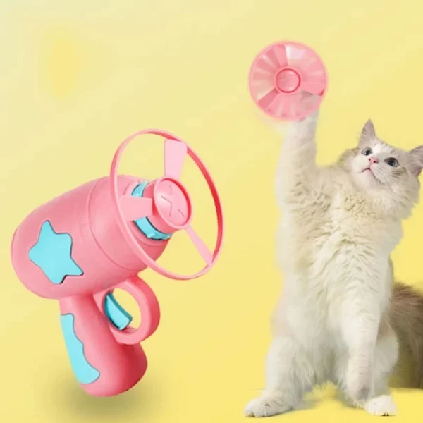 Cat Toy Indoor Interactive Pet Play Game Training Cat automatic Toy 1 Set Mini Flying Disc Catapult Puppy Toys Cat Accessories - Image 15