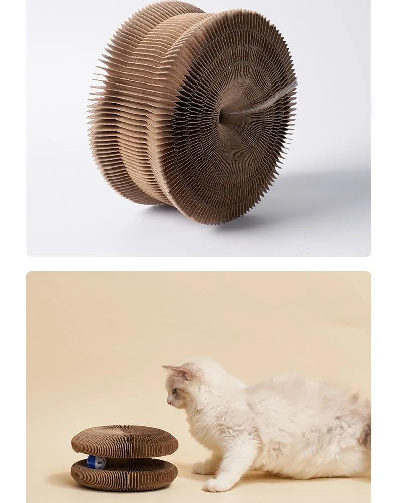 Magic Organ Cat Toy Interactive Cats Scratcher Board Round Corrugated Paper Multiple Shapes Kitten Grinding Claw Cat Accessories - Image 13