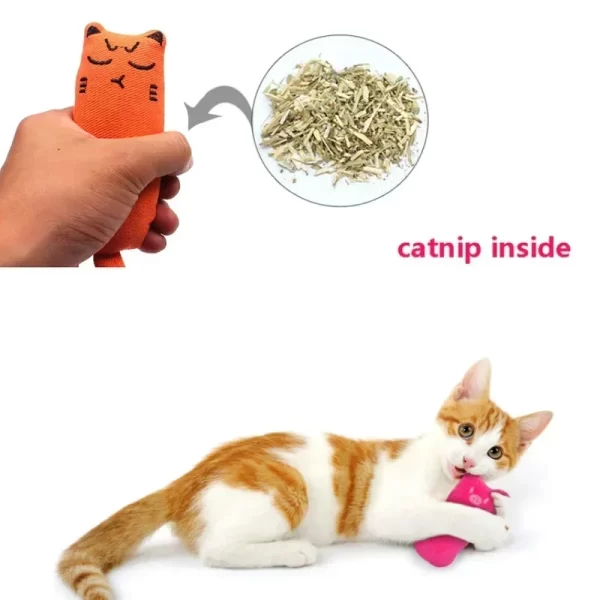 Catnip Toy Cats Products for Pets Cute Cat Toys for Kitten Teeth Grinding Cat Plush Thumb Pillow Pet Accessories - Image 4
