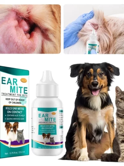 Dogs EarMite Oil Ear MiteTreatment For Dogs And Cats Pet Ear Canals Cats EarMite Pet Ear Cleaners Pet Ear Wash