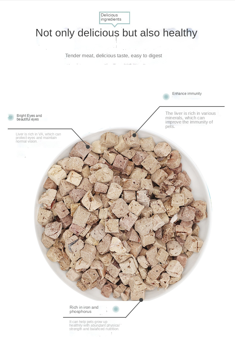 Pet Freeze-dried Beef Liver Granules Dog and Cat Snacks Supplementary Food Beef Liver Freeze-dried Block - Image 8