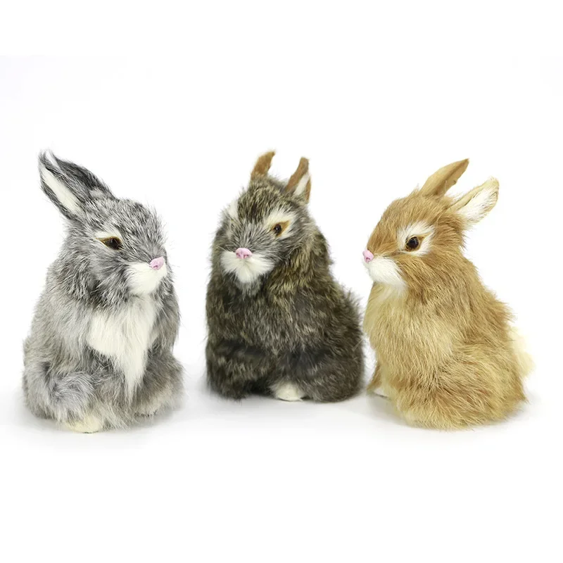Simulated Rabbit Animal Model Rabbit Household Decorations Rabbit Fur Crafts Gifts - Image 6