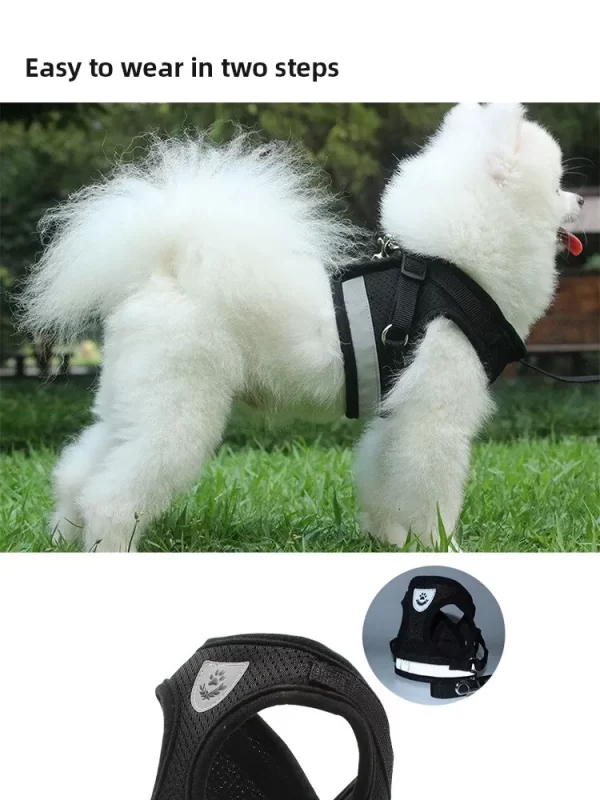 Pet Leash Undershirt Type Harness Breathable Reflective Adjustable Chest Harness Outdoor Dog Carrying Supplies - Image 14
