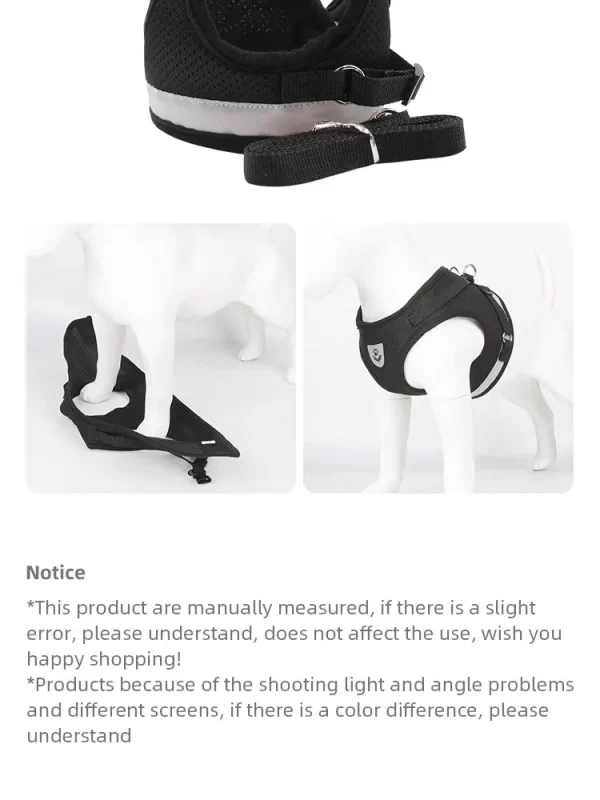 Pet Leash Undershirt Type Harness Breathable Reflective Adjustable Chest Harness Outdoor Dog Carrying Supplies - Image 15
