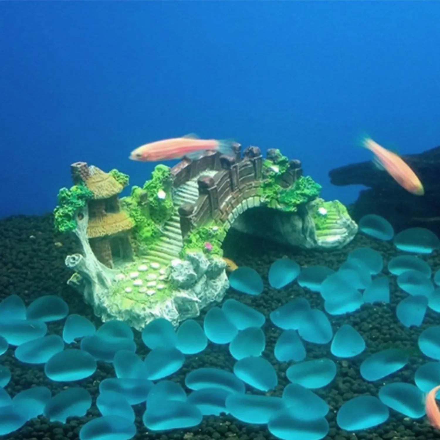 Fish Tank Artificial Bridge Resin Landscape Decoration Bridge Aquarium Equipment Accessories Ornament Cave Aquatic Pet Fish Reef - Image 4