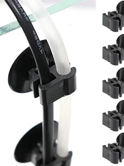 5Pcs Aquarium Suction Cup Clip Fish Tank Oxygen Tube Hose Pump Power Cord Buckle Wire Finisher Suction Cups Aquarium Accessories
