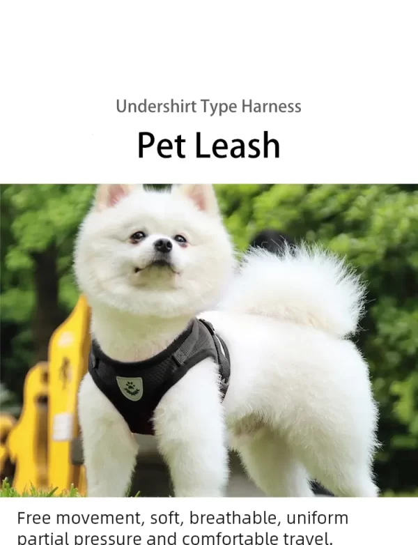 Pet Leash Undershirt Type Harness Breathable Reflective Adjustable Chest Harness Outdoor Dog Carrying Supplies - Image 8