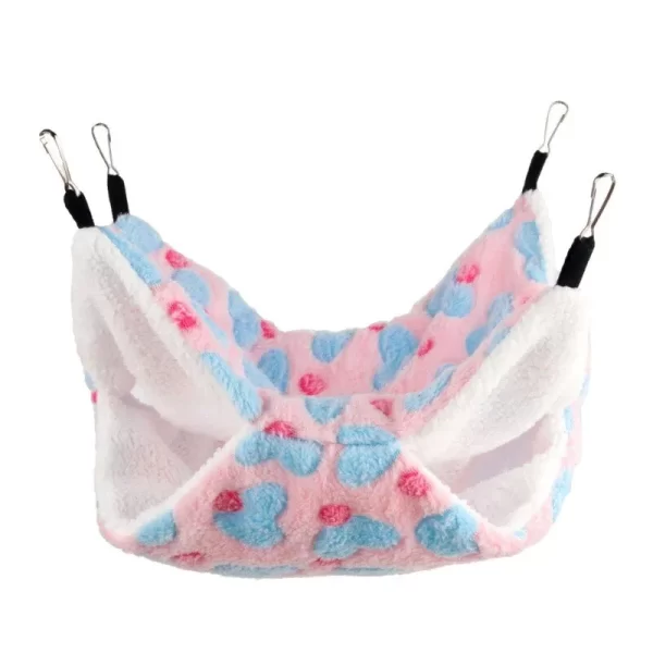 Hamster Hammock Small Pet Hanging Bed Double Warm Thickened Honeybug Flying Squirrel Guinea Pig Hammock Pet Cage Accessories - Image 9