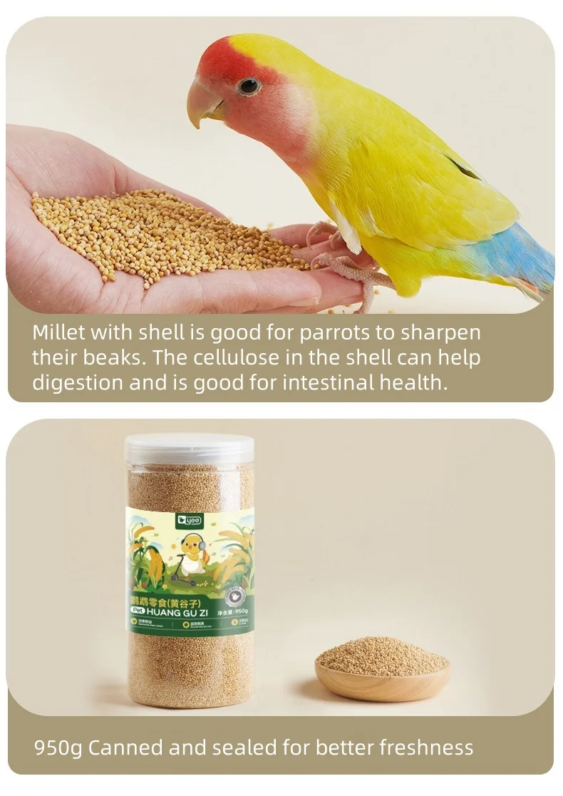 Bird Food Berry Seeds Parrot Food Parrot Yellow Millet Bird Food Xuanfeng Peony Tiger Skin Wenbird Food Tiger Pet Parrot Snack - Image 11