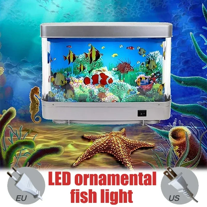 LED Aquarium Fish Tank Lamp Landscape Lamp Living Room Decoration Imitation Aquarium Landscaping Underwater World Akwarium - Image 2
