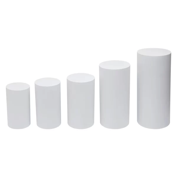 5Pcs Cylinder Pedestal Covers Plinth Stand Pillar Covers Cylinder Plinth Stand Covers for Engagement Wedding Decoration Props - Image 5