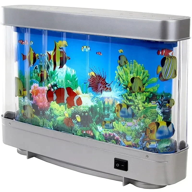 Tropical Fish Tank Lamps Artificial Aquarium Decor Virtual Ocean in Motion Night Light For Children Halloween Christmas Gift Toy - Image 6