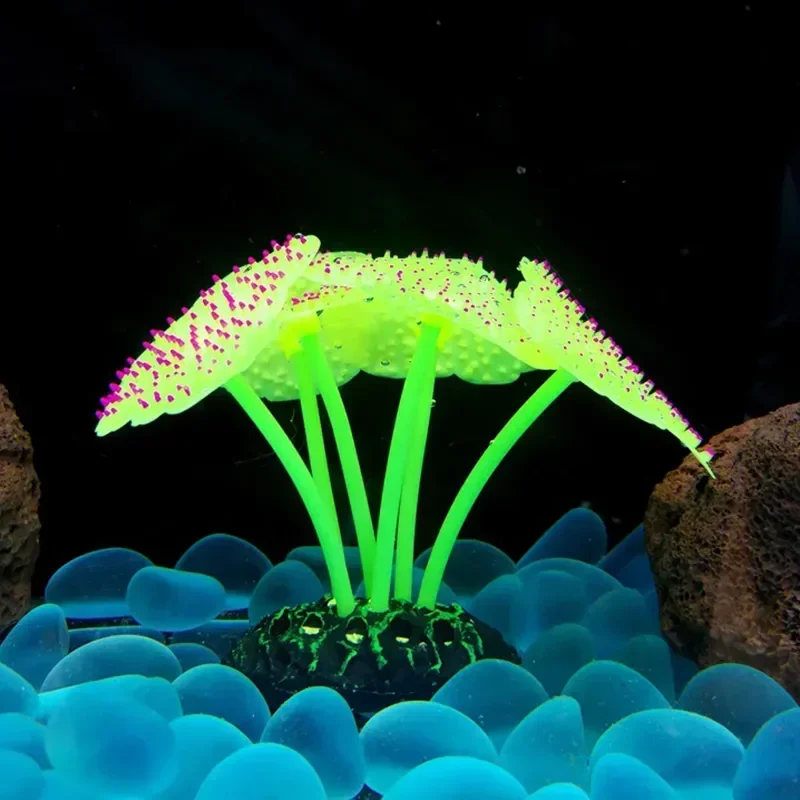 Aquarium Accessories Anemone Weed Fish Accessories Plastic Decorate Decoration Simulate Artificial Glowing Plants Aquatic - Image 10