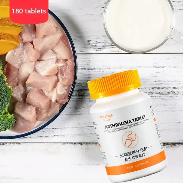 Pet Nutrition Supplement Glucosamine Chondroitin 180 Tablets Puppies Middle-aged and Elderly Dogs and Cat Supplements - Image 3