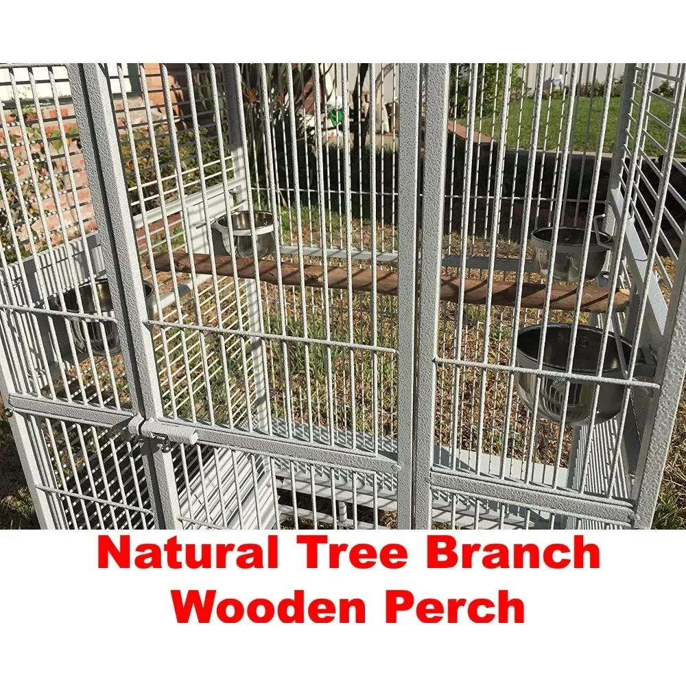 Large Stylish Play Dome Top Durable Wrought Iron Bird Parrot Parttot Finch Macaw Cockatoo Cage Including Stand - Image 6