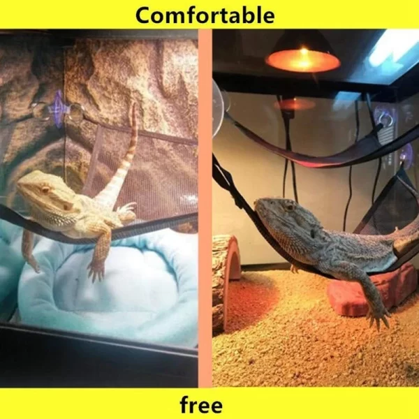 Reptile Hammock Lounger Ladder Accessories Set for Large Small Bearded Dragons Anole Geckos Lizards or Snakes Reptile Accessorie - Image 3