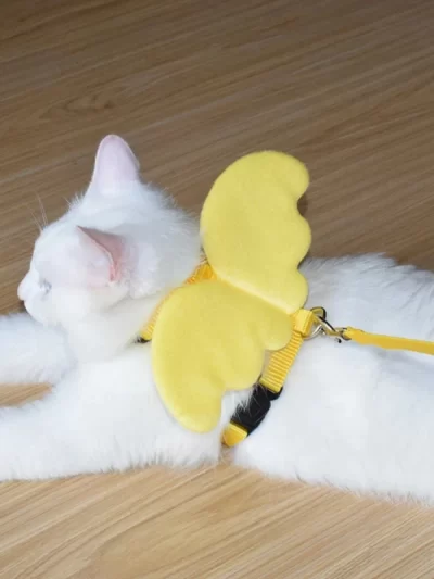 Angel Wings Pet Harness and Leash Set for Cats Puppy Rabbit Cute Cat Harnesses Kitten Accessories artículos para mascotas Lead