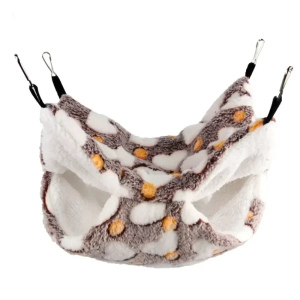 Hamster Hammock Small Pet Hanging Bed Double Warm Thickened Honeybug Flying Squirrel Guinea Pig Hammock Pet Cage Accessories - Image 10