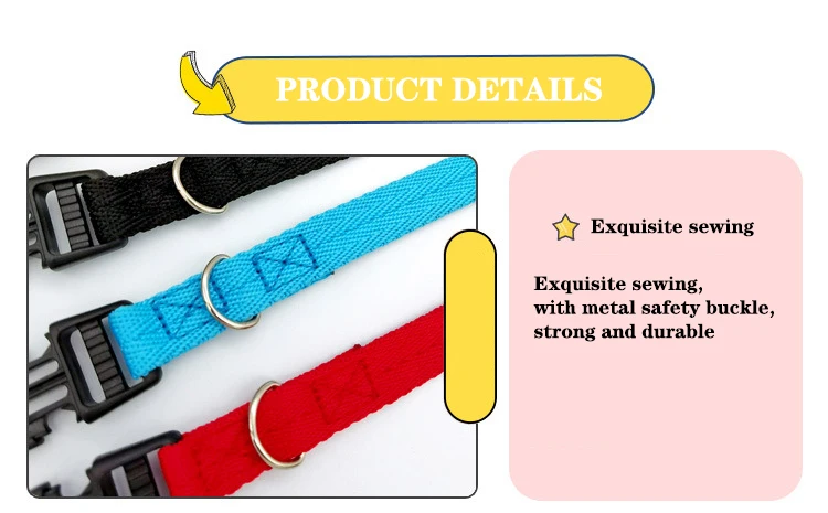 Pet Dog Collar Solid Color Puppy Collars Medium Dogs Quickly Disengaged Pet Dog Training Collar Teddy Bichon Small Dog Collar - Image 15