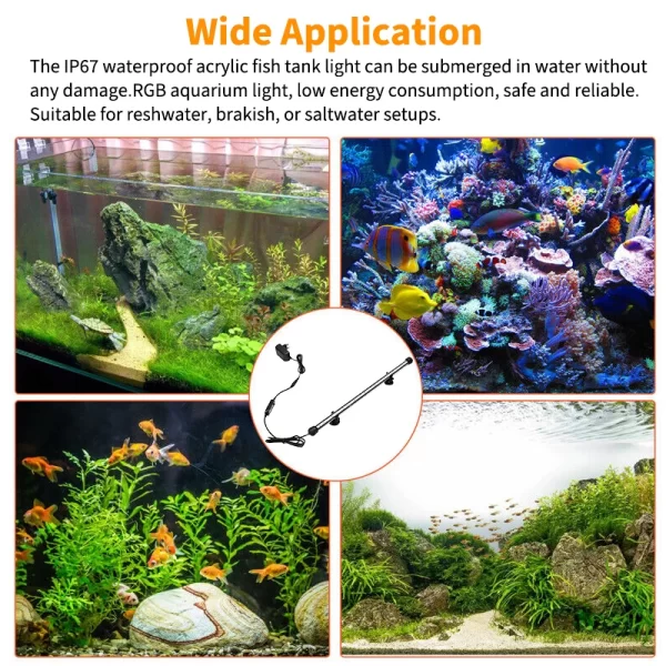 Aquarium 21 LED Light Remote Control Diving Lamp Plant Grow Lighting Underwater Fish Tank Light RGB Led Aquarium Accessories EU - Image 17