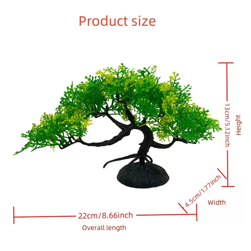 Aquarium bonsai tree, plant, fish tank decoration, artificial plant, flower decoration, beta goldfish decoration, freshwater - Image 2