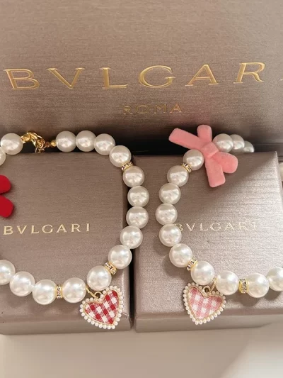MPK New Series Cat Collar Pearl Vintage Love Crystal Pendant Diamond Neck Ornament Cute Accessories Also Suitable For Dog