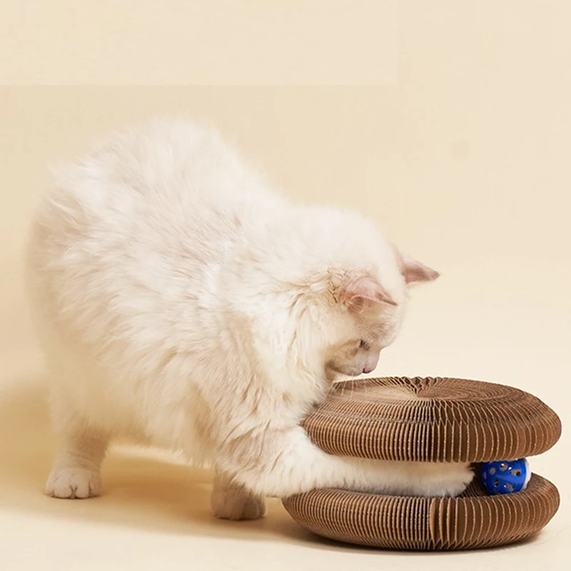 Magic Organ Cat Toy Interactive Cats Scratcher Board Round Corrugated Paper Multiple Shapes Kitten Grinding Claw Cat Accessories - Image 5