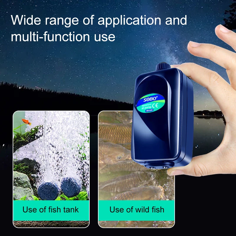 SOBO Silent Aquarium Oxygen Air Pump Fish Tank Adjustable Air Volume High Power Oxygenator Air Compressor Aerator 220v 12w - Image 5
