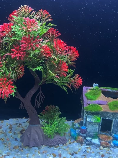 Fish Tank DIY  Artificial Aquarium Decor Plants tree Ornament Aquatic Plant Grass Decoration Accessories 26cm/10.24inch
