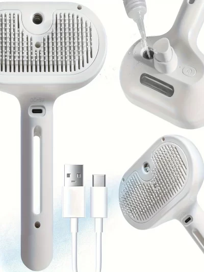 Pet Spray Hair Comb Pet Hair Remover Cleaning Brush Cats Grooming Dog Accessories Tools Dematting Water Mist Humidifier Comb