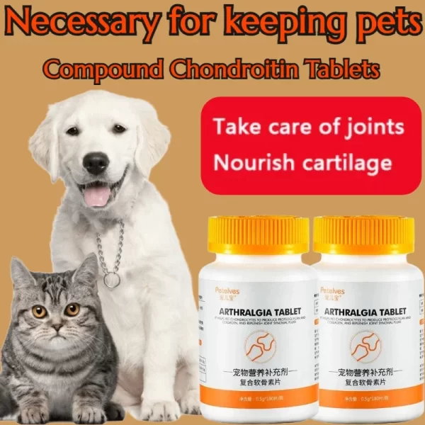 Pet Nutrition Supplement Glucosamine Chondroitin 180 Tablets Puppies Middle-aged and Elderly Dogs and Cat Supplements - Image 2