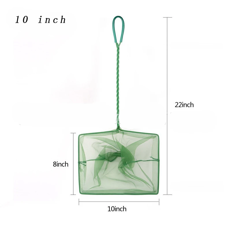 Portable Fish Net Long Handle Square Aquarium Accessories Fish Tank Landing Net Fishing Net Fish Floating Objects Cleaning Tool - Image 7