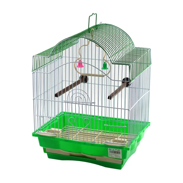 Smell & Smile Bird Cage, Cage with Accessories, Feeders, Swing, Standing Stick, 29.5X22X38.3Cm Hanging Bird Cages for Outdoor, Indoors - Image 3