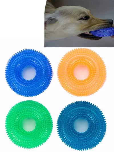 Pet Small Dog Treats Ball Rubber Puppy Interactive Toy Ball Toy for Large Dog Chew Hedgehog Toy Tooth Cleaning Sounded Balls