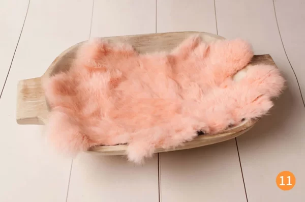 Rabbit Fur For Babies Baby Girl Birth Newborn Photography Props Blankets Accessories New Born Photo Shoot Background Blanket - Image 22