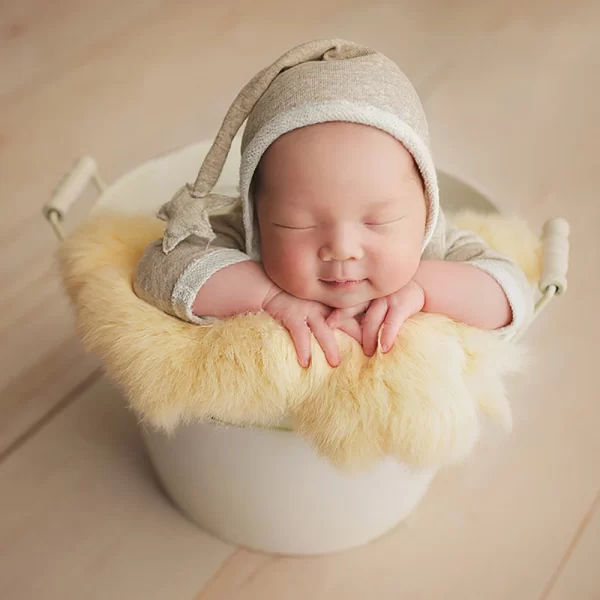 Rabbit Fur For Babies Baby Girl Birth Newborn Photography Props Blankets Accessories New Born Photo Shoot Background Blanket - Image 3