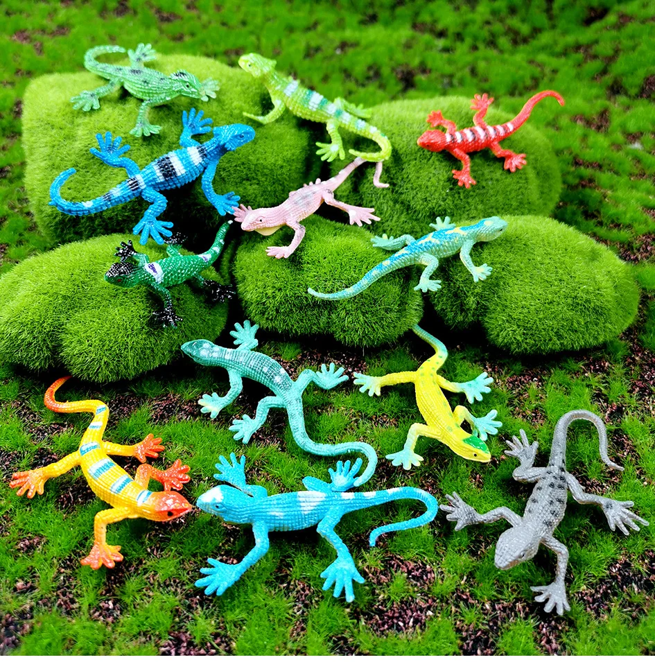 12pcs Diy Simulation Mini Lizard Figurine Reptile Animal Model Home Decor Miniature Fairy Garden Decoration Accessories Modern - Image 9