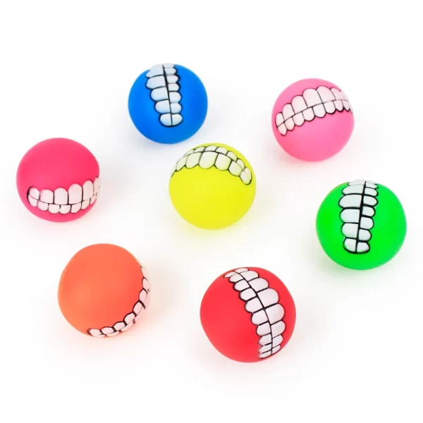 Funny Silicone Pet Dog Cat Toy Ball Chew Treat Holder Tooth Cleaning Squeak Toys Dog Puppy Training Interactive Pet Supplies - Image 4