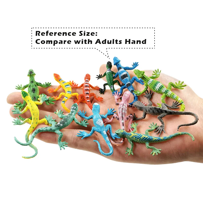 12pcs Diy Simulation Mini Lizard Figurine Reptile Animal Model Home Decor Miniature Fairy Garden Decoration Accessories Modern - Image 6