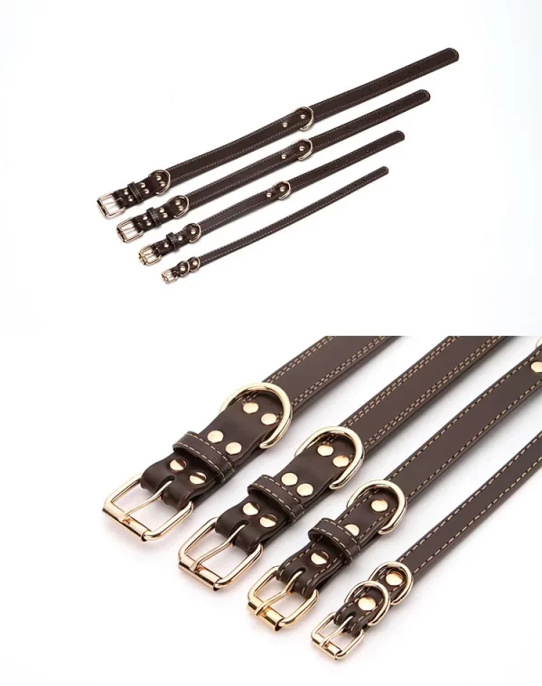 Leather Dog Collars Pet Dog Tag Collar Leash Lead For Small Medium Large Dogs Pitbull Bulldog Pugs Beagle Dog Supplies - Image 25