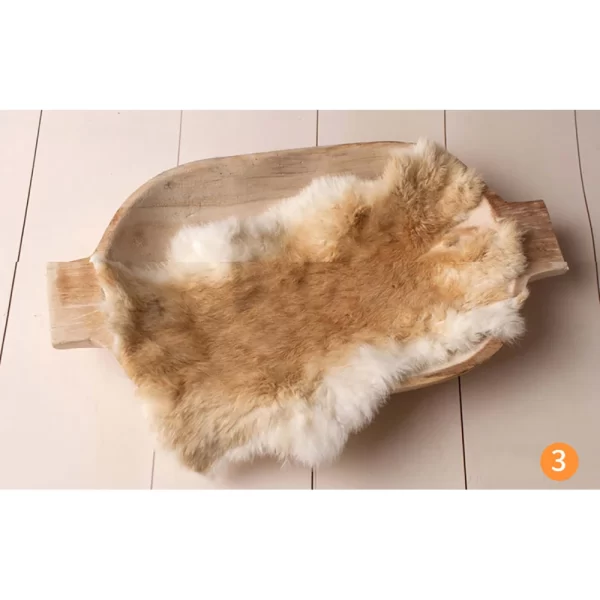 Rabbit Fur For Babies Baby Girl Birth Newborn Photography Props Blankets Accessories New Born Photo Shoot Background Blanket - Image 5