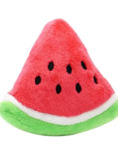 Cute Watermelon Plush Shape Dog Chew Toys Pet Puppy Play Toy for Cat Puppy Breed Reducing Bore Pet Gift Pet Supplies