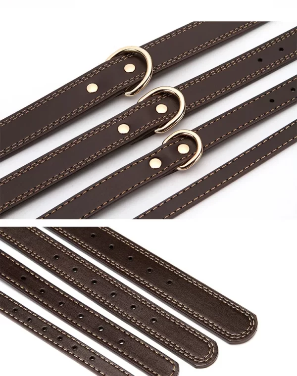 Leather Dog Collars Pet Dog Tag Collar Leash Lead For Small Medium Large Dogs Pitbull Bulldog Pugs Beagle Dog Supplies - Image 26