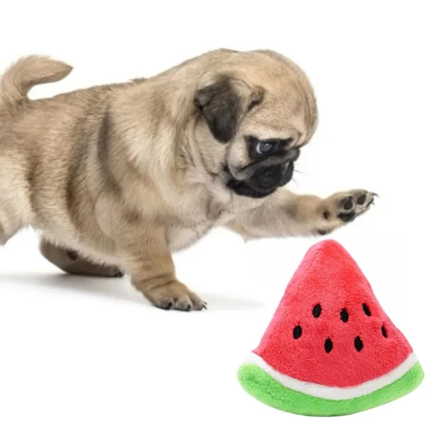 Cute Watermelon Plush Shape Dog Chew Toys Pet Puppy Play Toy for Cat Puppy Breed Reducing Bore Pet Gift Pet Supplies - Image 2