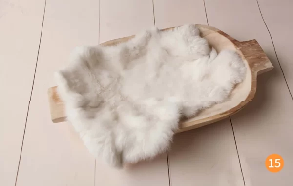 Rabbit Fur For Babies Baby Girl Birth Newborn Photography Props Blankets Accessories New Born Photo Shoot Background Blanket - Image 20