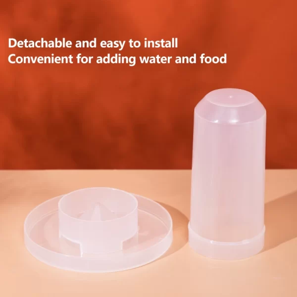 1Pc Automatic Bird Quail Drinking Cup Fountain Pet Bird Plastic Feeder Drinker Water Food Tray Tank Bird Pigeon Cage Supplies - Image 2
