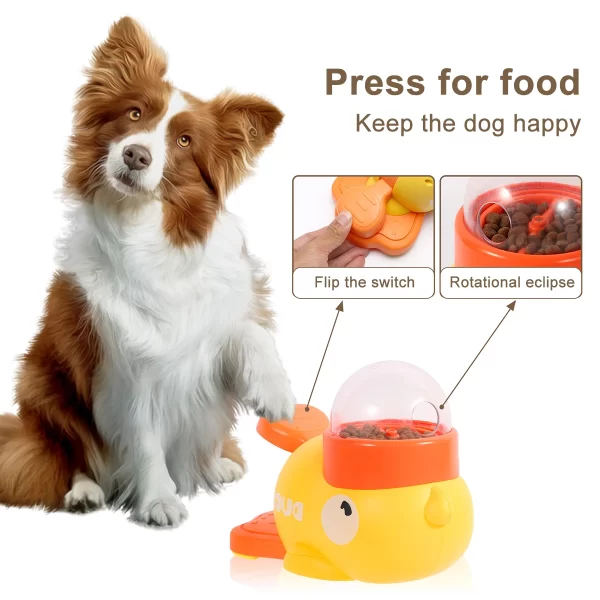 Pet Dog Yellow Duck Automatic Feeding Machine Cat Feeding Supplies Foodd Interactive Cat Leakage Toys Human Pet Interactive Toys - Image 3