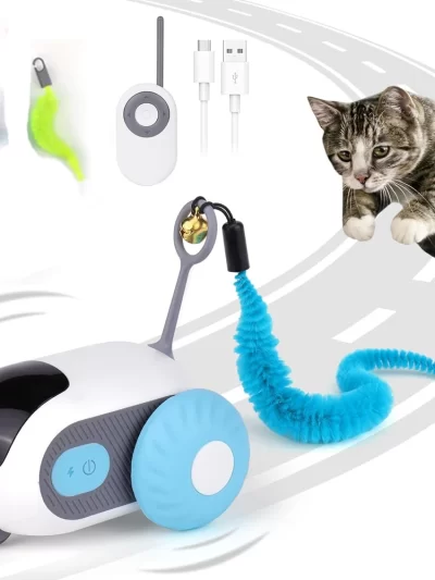 Interactive Cat Toy Automatic Moving Remote Mouse Car Pet Gravity Smart Indoor Kitty Ball Toys Controlled Car for Dogs Playing
