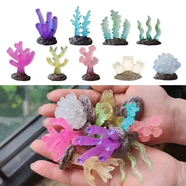 Undersea Artificial Fake Coral Water Plants Landscape Fish Tank Luminous Simulation Coral Aquarium Decoration Micro Ornaments - Image 2